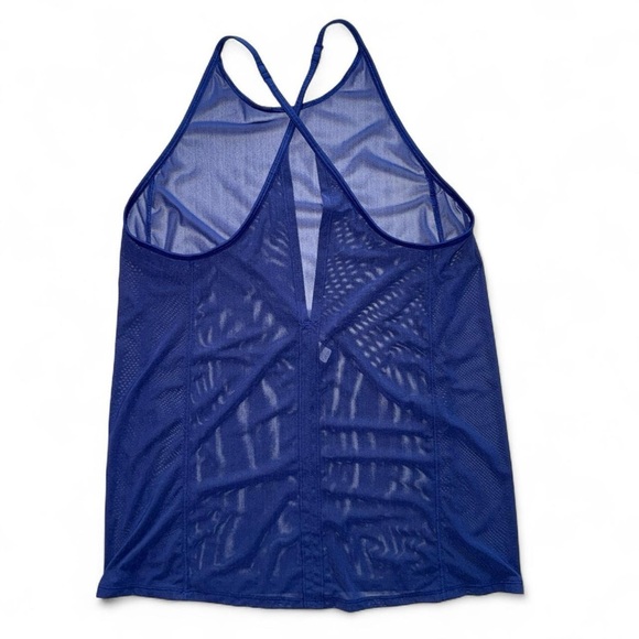 Lululemon Featherlight Singlet Mesh Stretch high neck Tank Hero Blue Size 6 - Picture 2 of 6